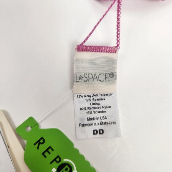 L*Space Jess Bikini Top in Rosebud Pink Ribbed Size DD NWT - Picture 6 of 6